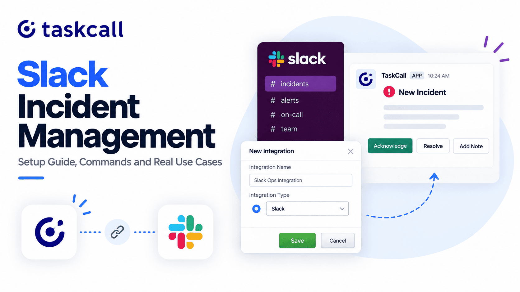 TaskCall Slack incident management integration setup guide