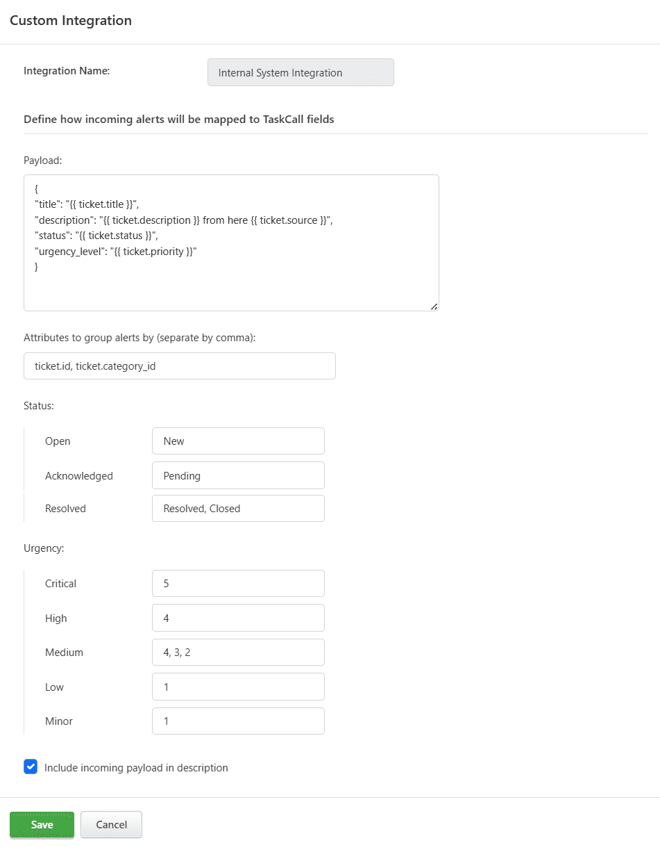 Custom Integration Details