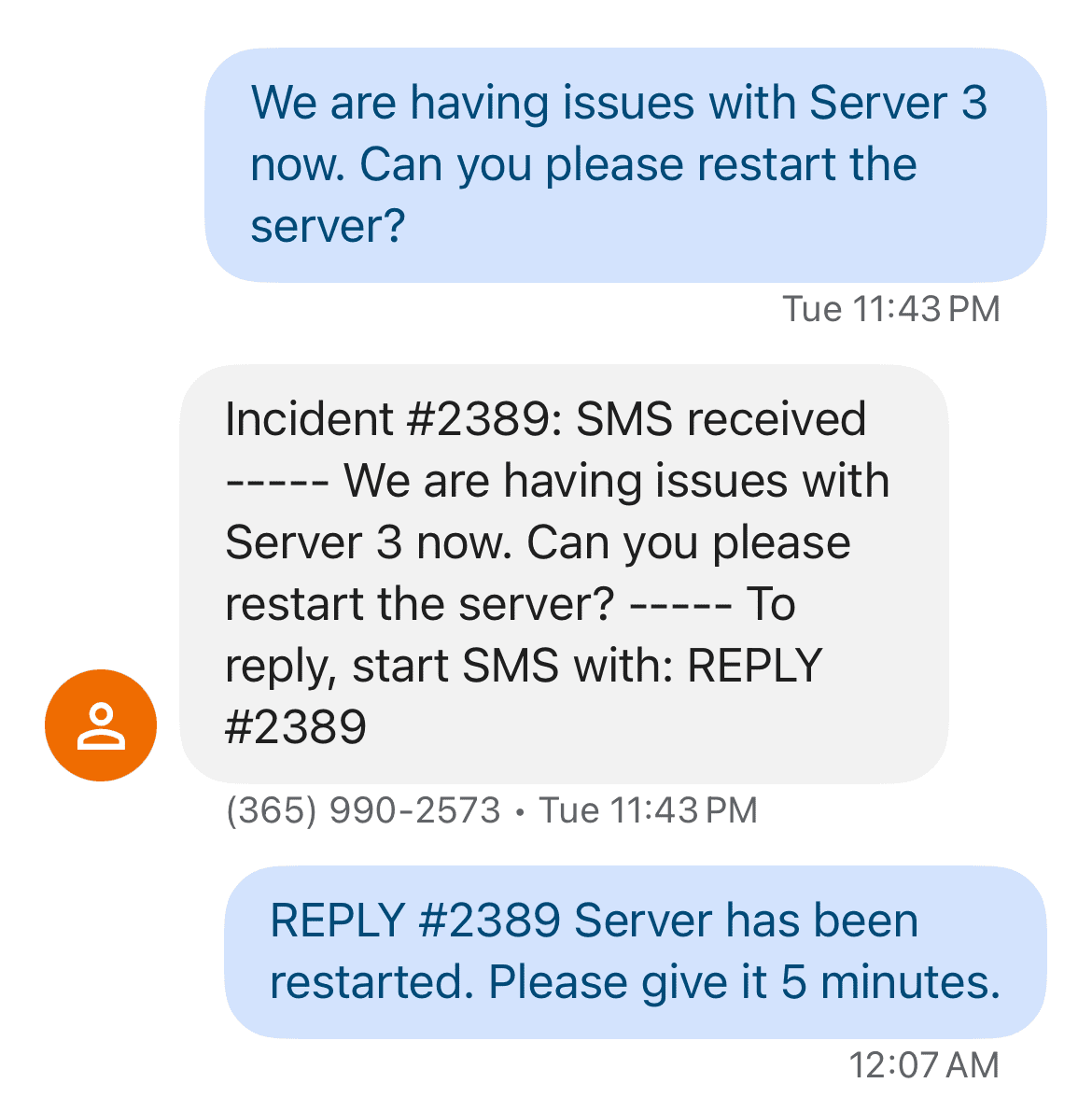 SMS Routing Direct Reply