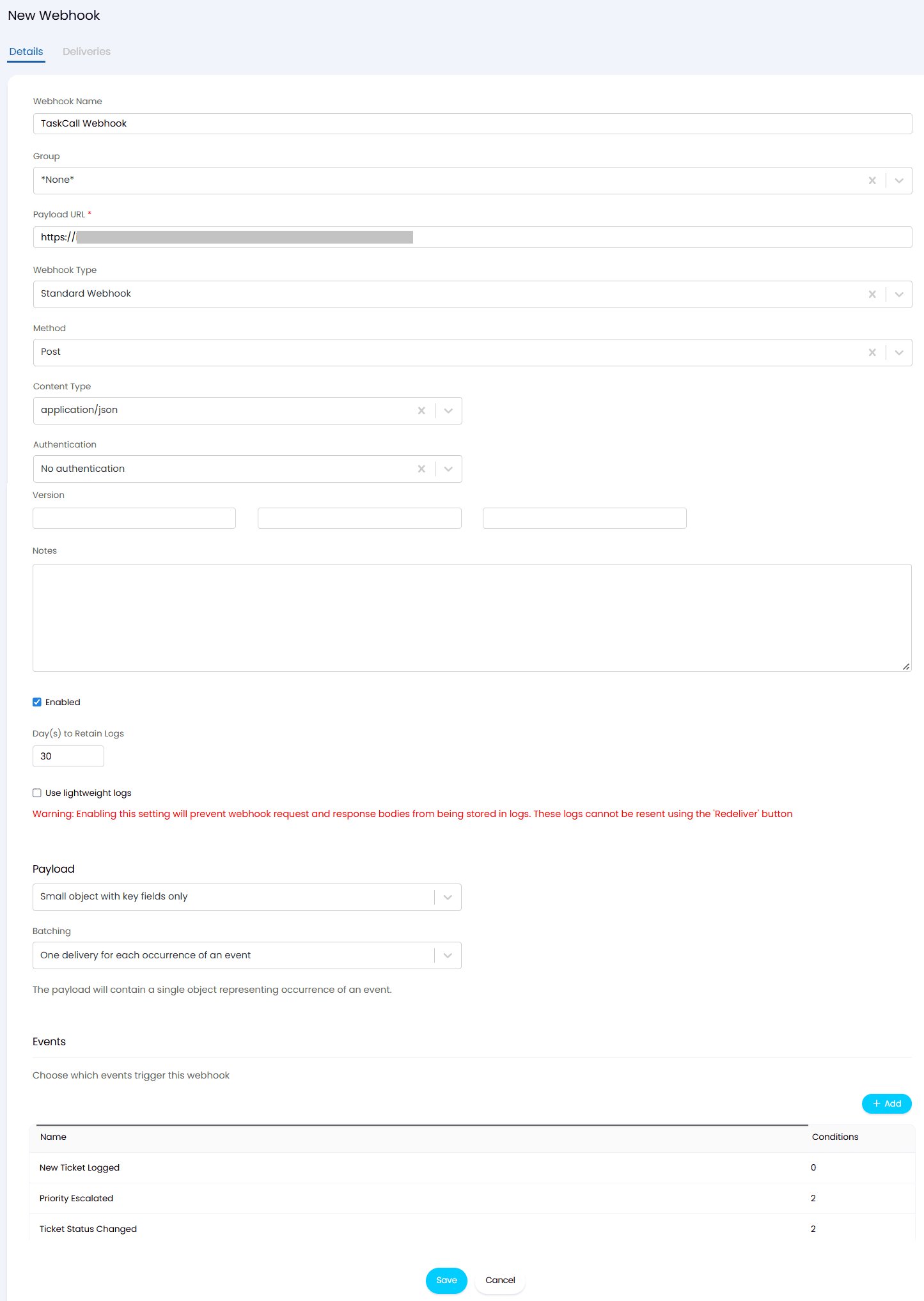 HaloPSA Webhook