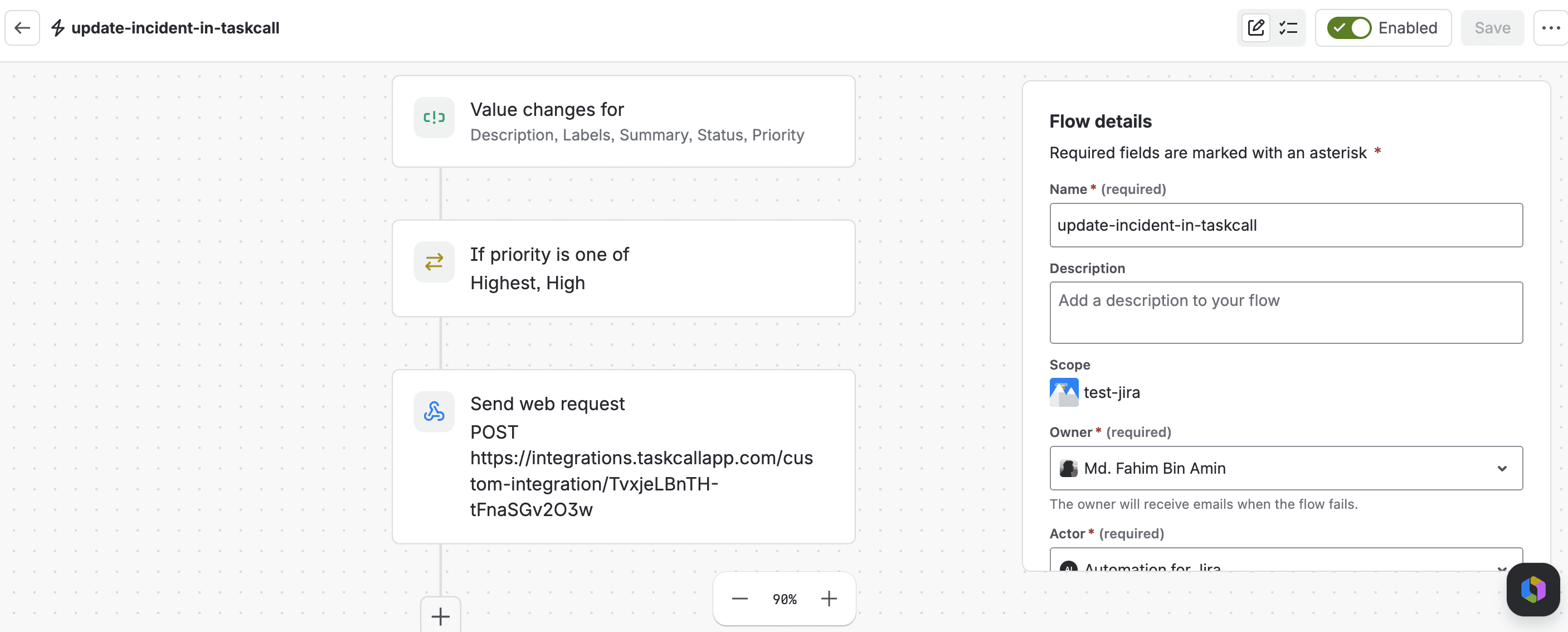 JSM workflow - Incident Updated