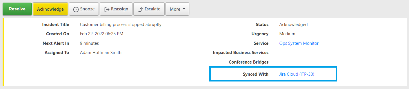 Jira Synced Issue