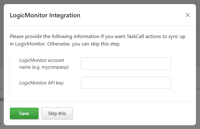 LogicMonitor Credentials