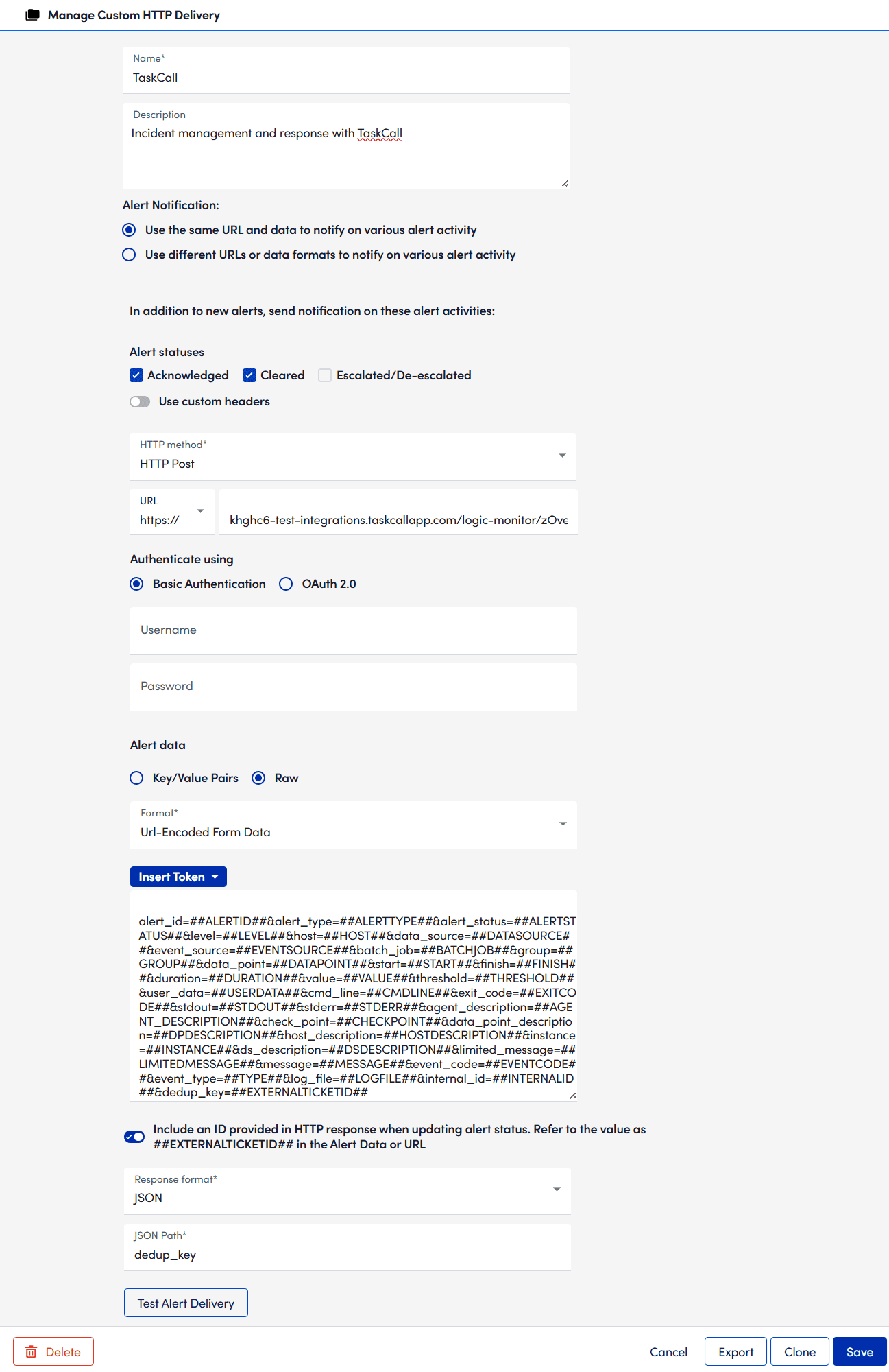 LogicMonitor Webhook