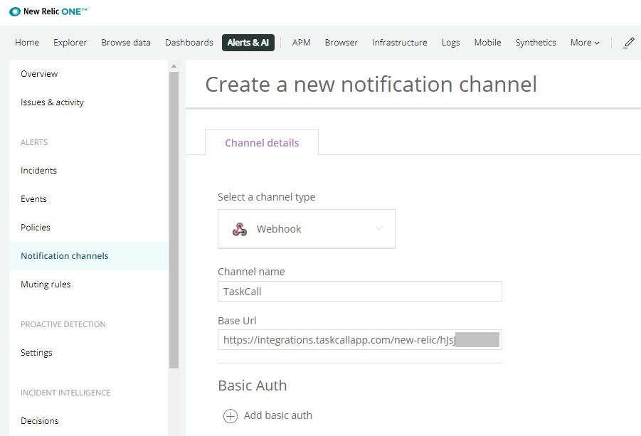 New Relic Integration Step 1