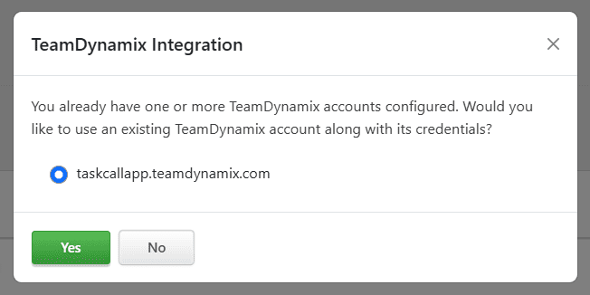 TeamDynamix Step 2